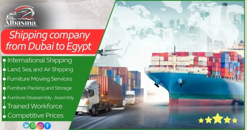Shipping company from Dubai to Egypt