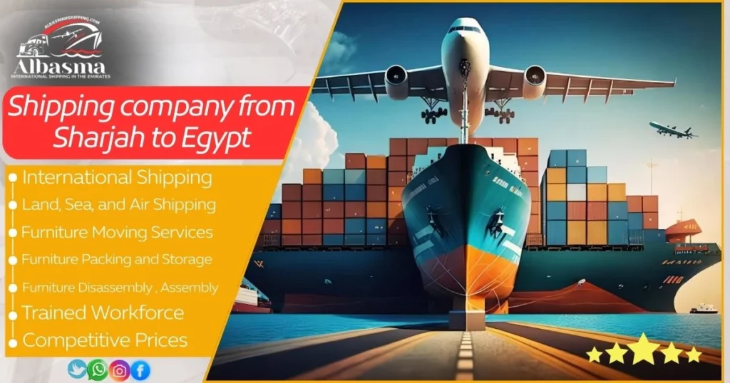 Shipping company from Sharjah to Egypt