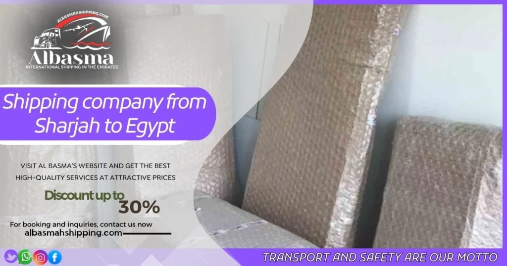 Shipping company from Sharjah to Egypt